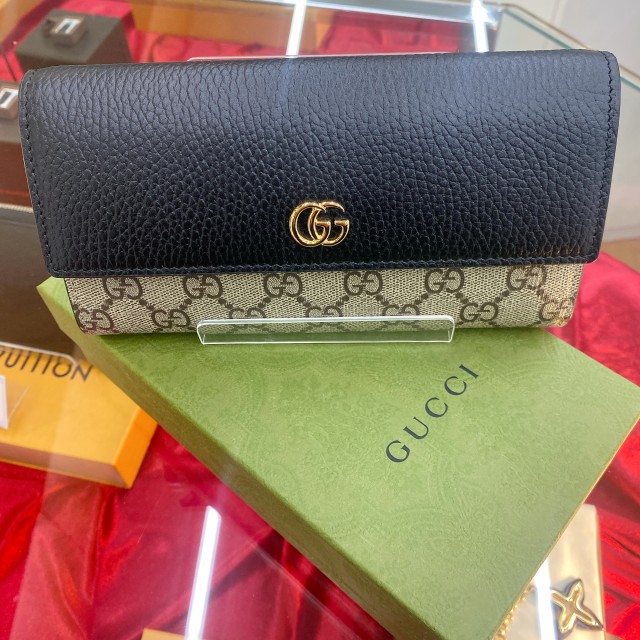 GUCCI バイカラー コンチネンタルウォレット 456116・203887 箱付き 未使用品